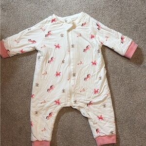 Kyte BABY slumber suit pink unicorns